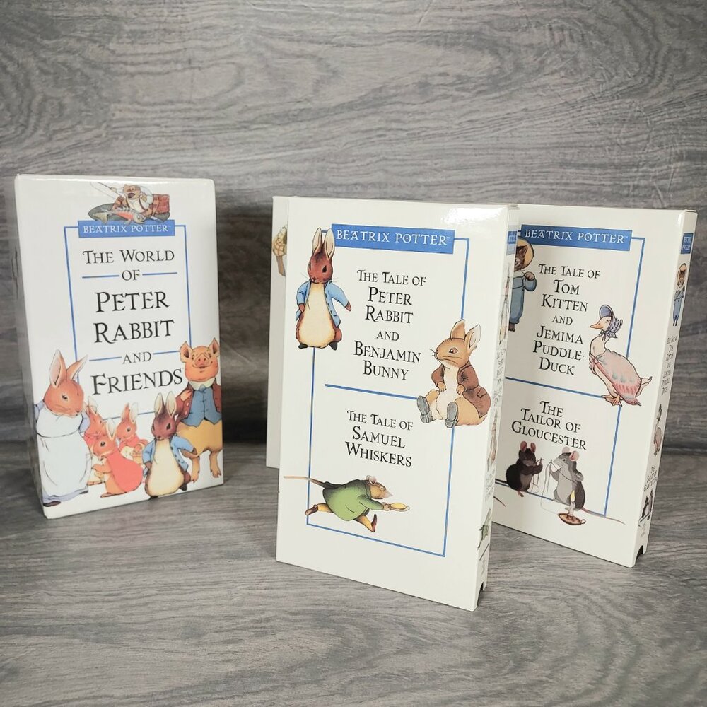 Vintage Beatrix Potter The World of Peter Rabbit and Friends (3) VHS Boxset 1993
